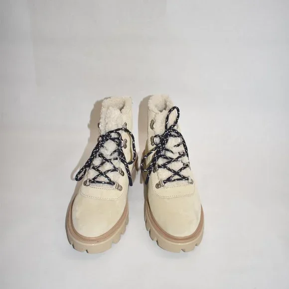 $650 RAG & BONE Natural Lace-up Shearling Ankle Boots COMBAT PLATFORM  39 (PA3) - Picture 3 of 10